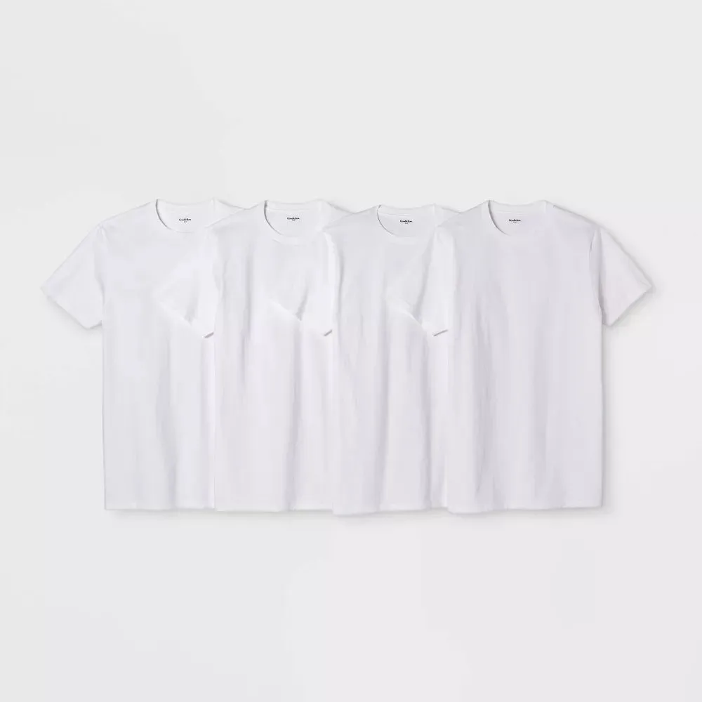Men's Short Sleeve 4pk Crewneck T-Shirt - Goodfellow & Co™ Size-Med