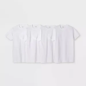 Men's Short Sleeve 4pk Crewneck T-Shirt - Goodfellow & Co™ Size-Med
