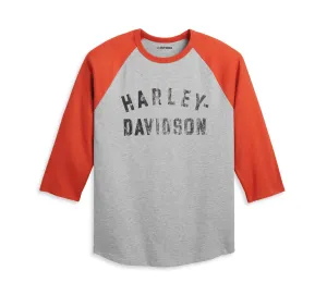 Men's Staple 3/4 Raglan - Colorblock - Grey Heather