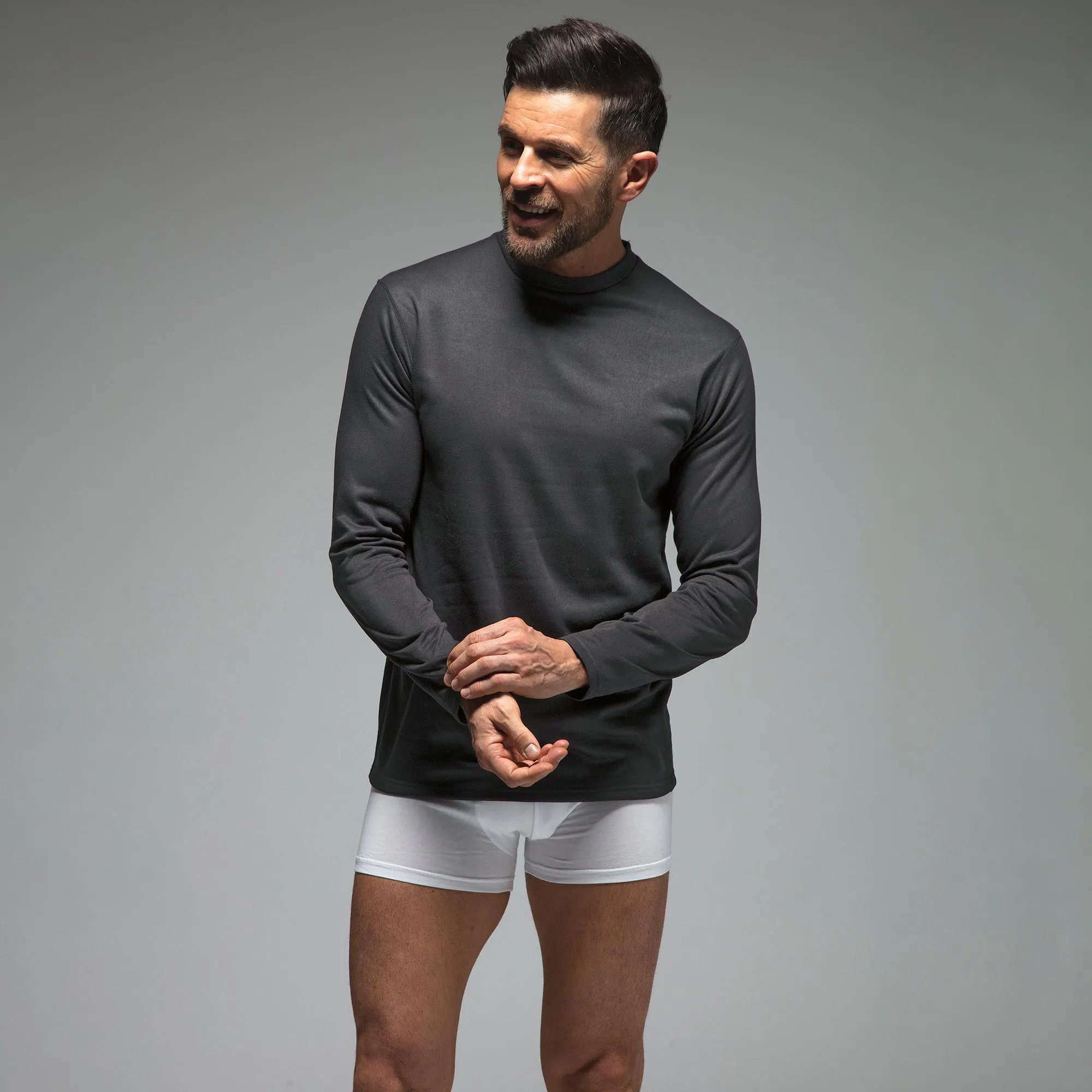 Men's Ultra Lite Long Sleeve Thermal Top | Fleece Lined Base Layer Top