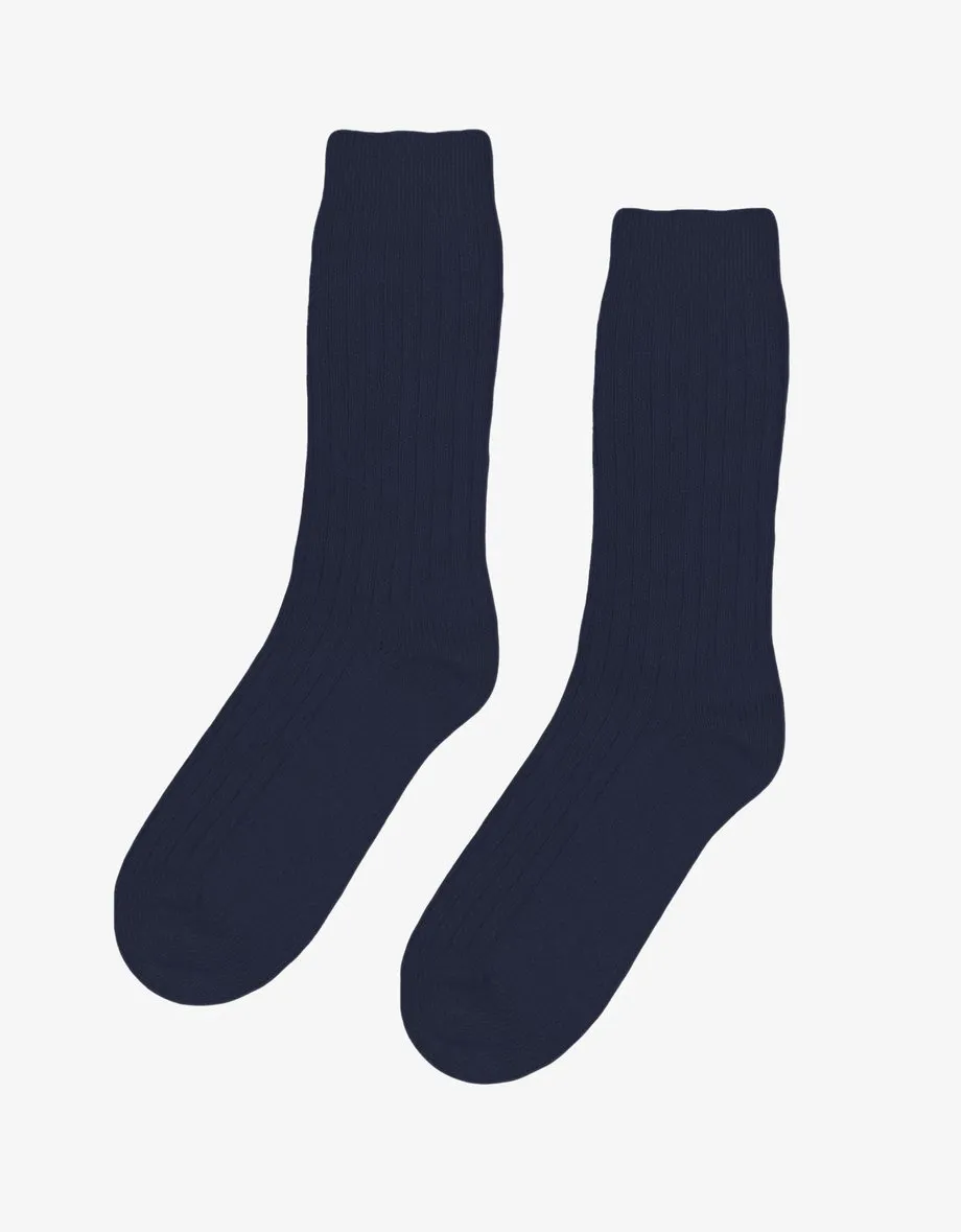 Merino Wool blend socks in navy