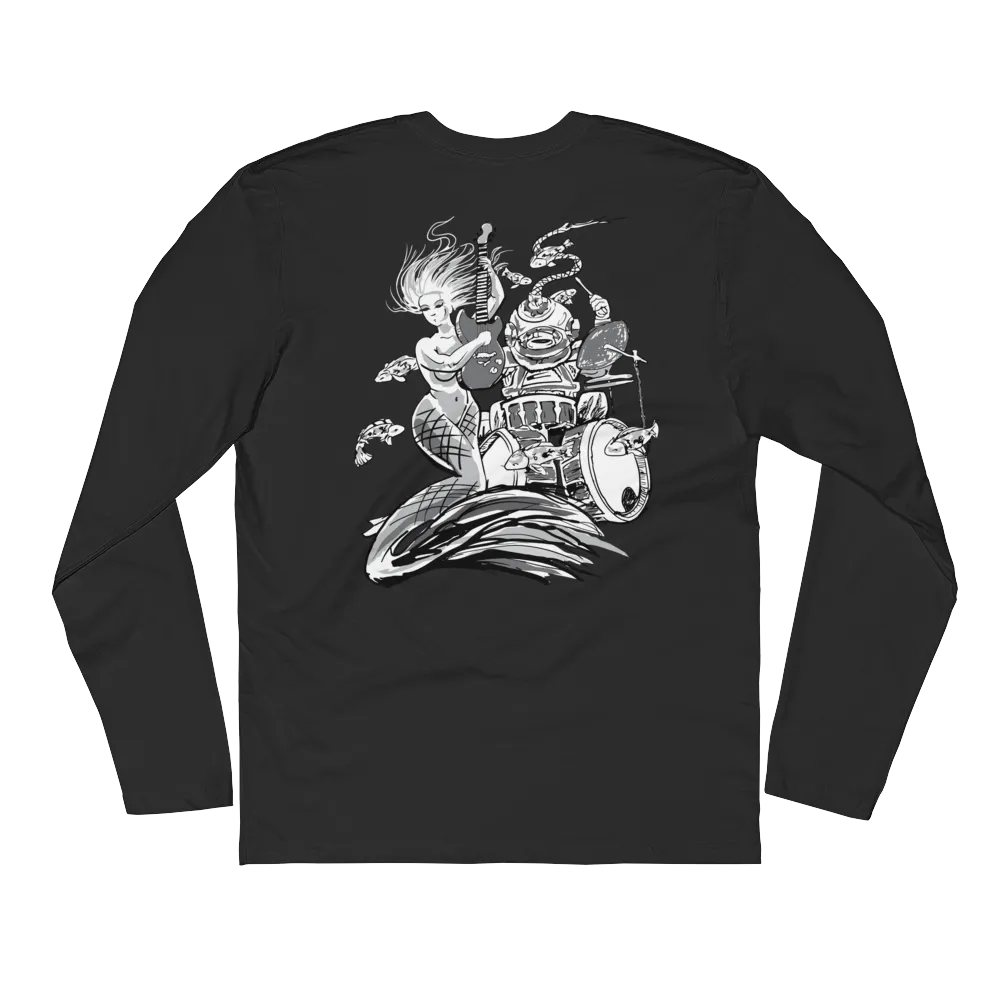 Mermaid On Guitar Long Sleeve T-Shirt