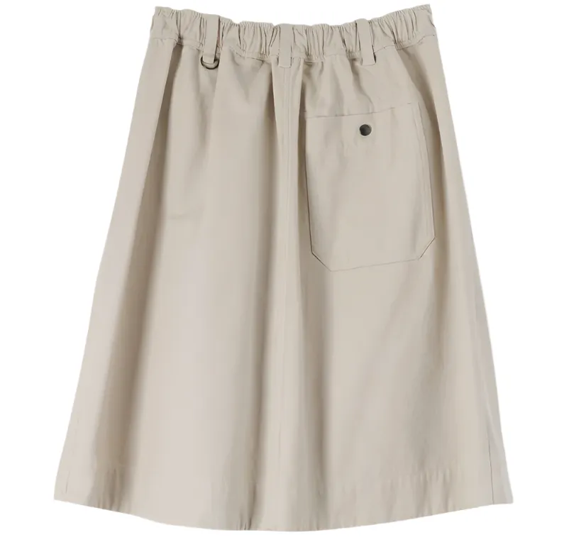 MHL W' Panelled Scout Skirt Worn Cotton Drill Putty