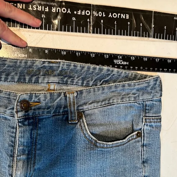 MICHEAL KORS size 12 blue jeans Bootcut mid rise with stretch retro