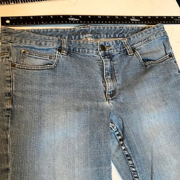MICHEAL KORS size 12 blue jeans Bootcut mid rise with stretch retro
