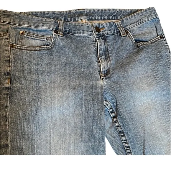 MICHEAL KORS size 12 blue jeans Bootcut mid rise with stretch retro