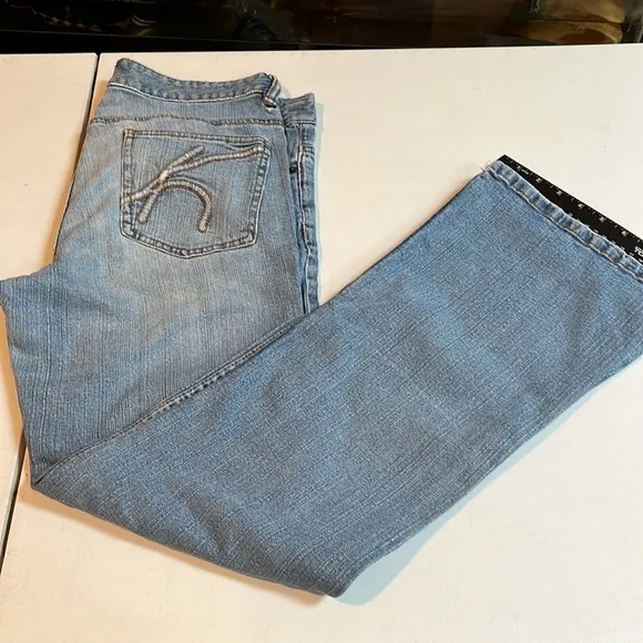 MICHEAL KORS size 12 blue jeans Bootcut mid rise with stretch retro