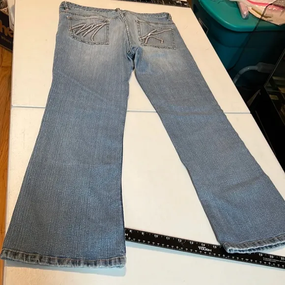 MICHEAL KORS size 12 blue jeans Bootcut mid rise with stretch retro