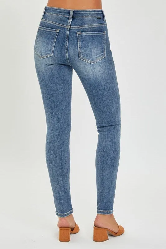 Mid Rise Clean Ankle Skinny Jeans