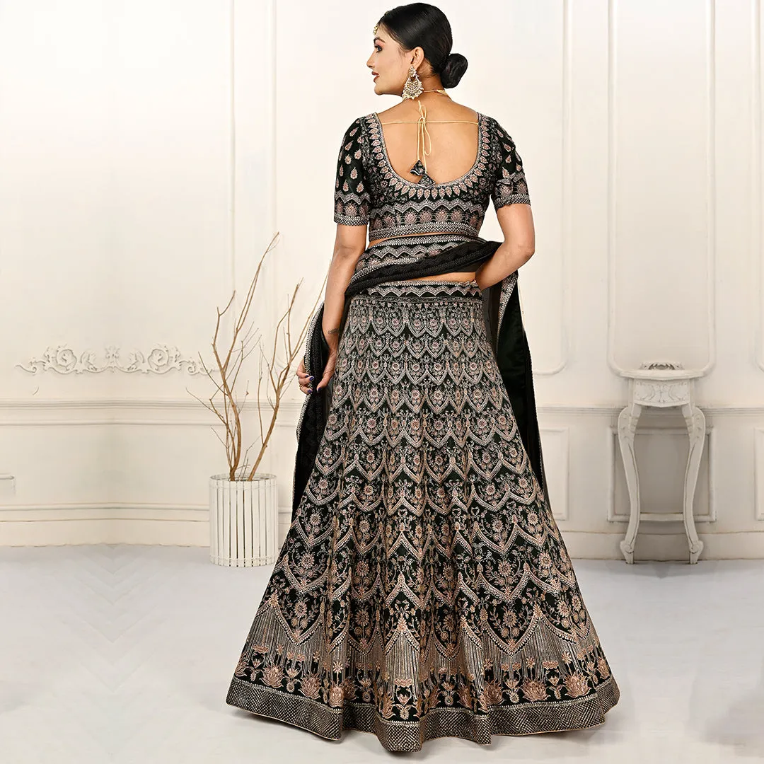 Midnight Black Lehenga Set