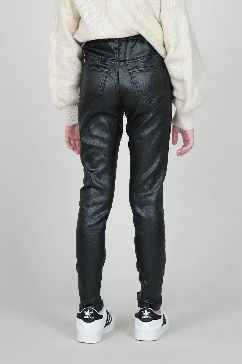 Mini Molly Black Shimmer Slim Fit Pant