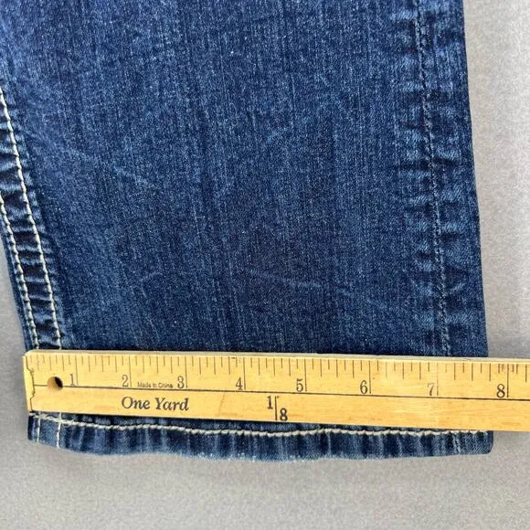 Miss Me Jeans Women's Size 26x31 Bootcut Leather and Heavy Studding Moto Biker9