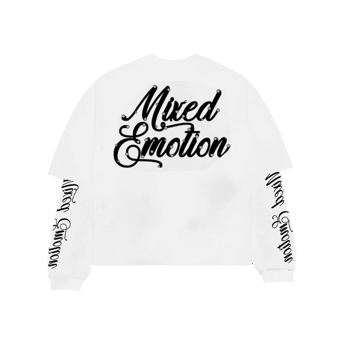 MIXED EMOTIONS Blur Long Sleeve (White)