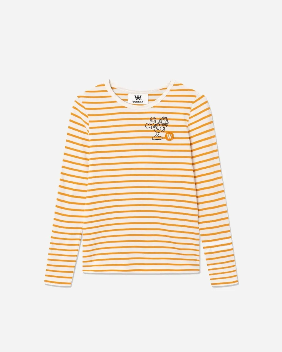 Moa Long Sleeve Kick - Off White/Orange Stripes