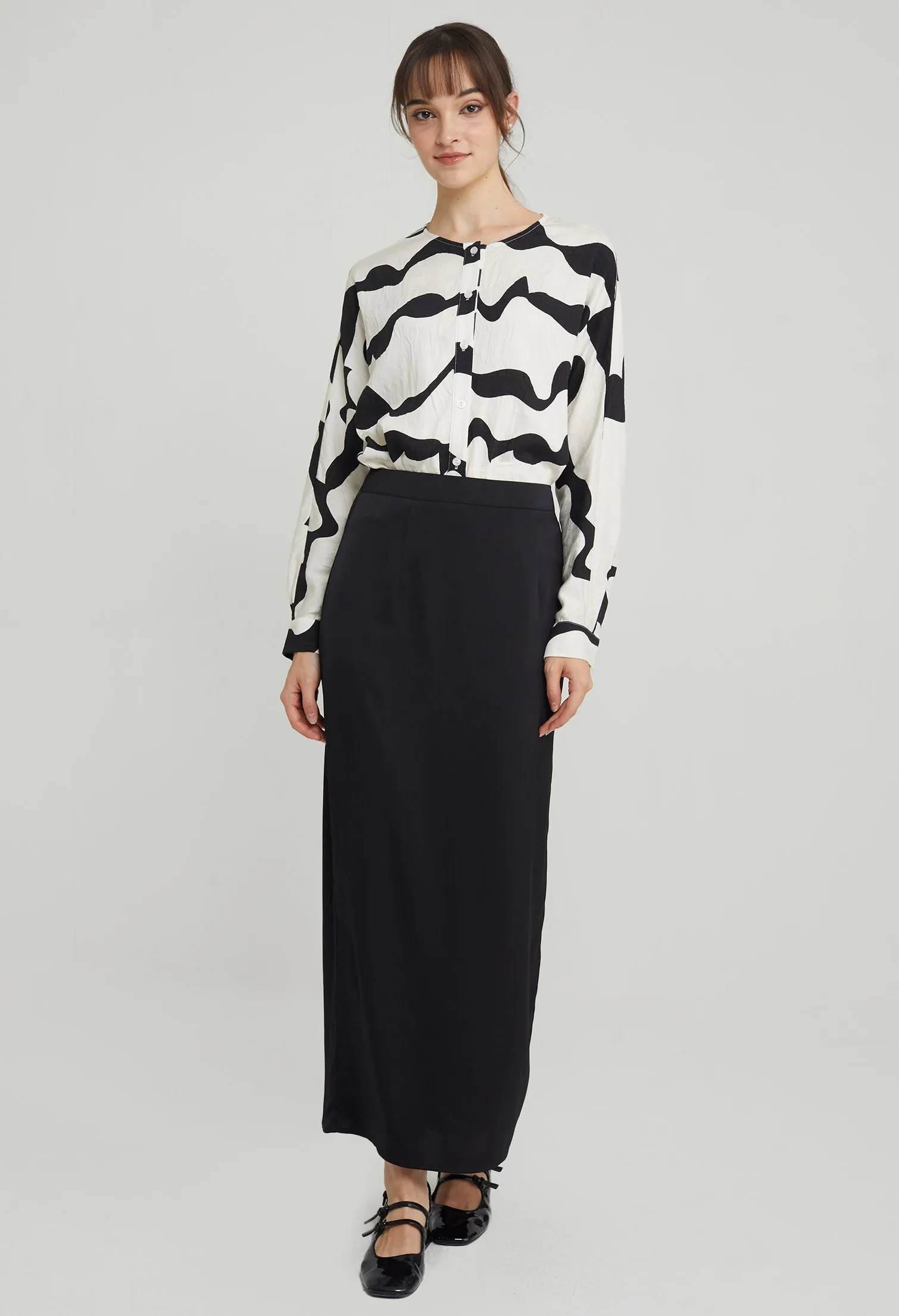 Modern Matte Satin Maxi Skirts