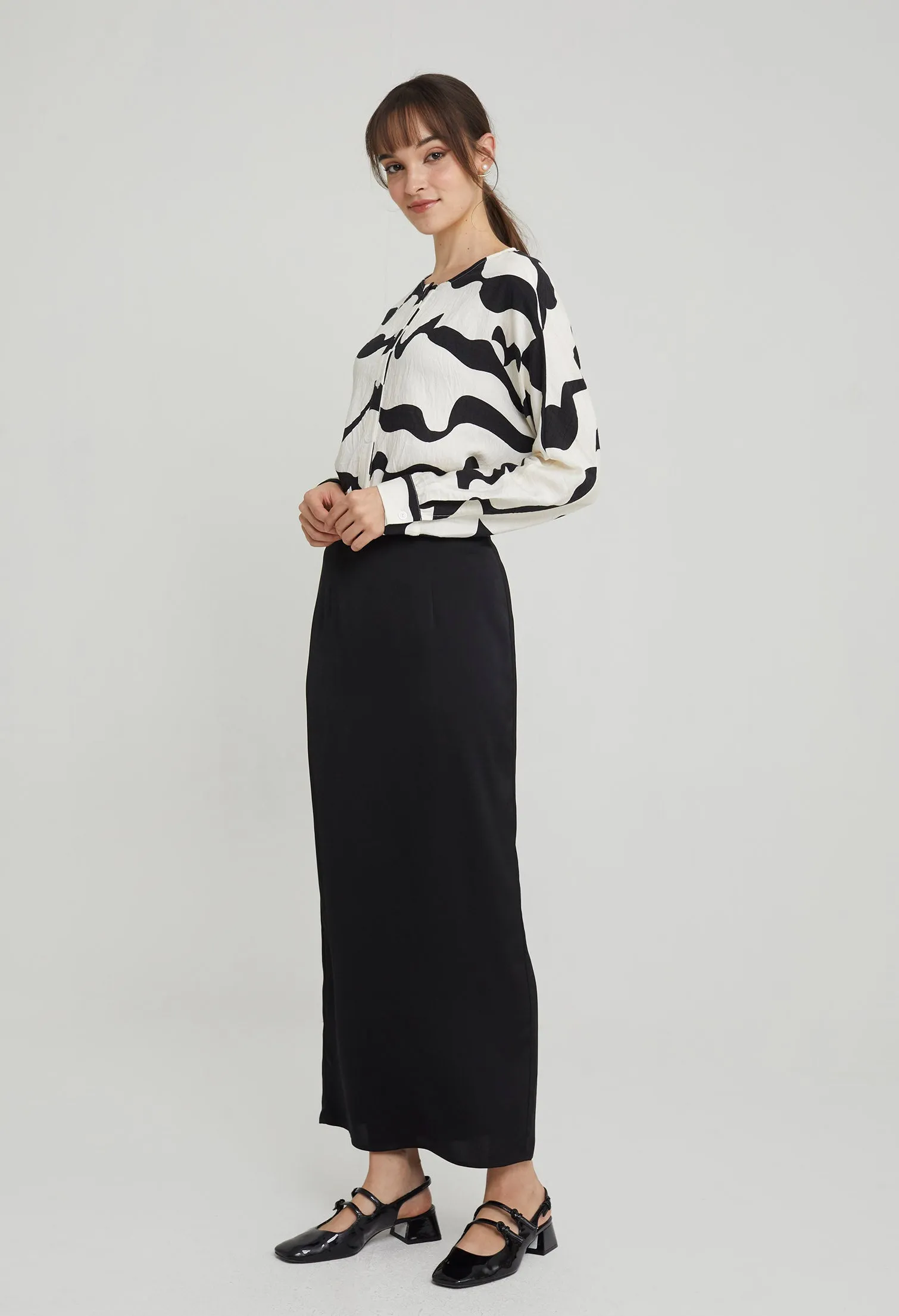 Modern Matte Satin Maxi Skirts