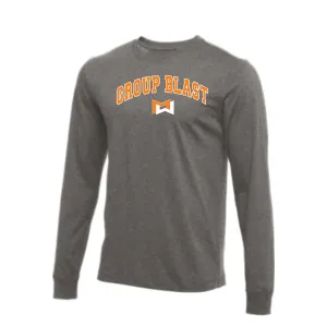 MOSSA Bella   Canvas Unisex Long Sleeve T-Shirt (grey) - Group Blast Collegiate Logo
