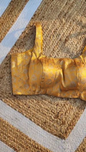 Mustard Brocade Blouse