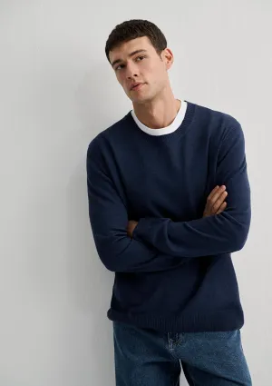 Navy Cashmere Blend Sweater