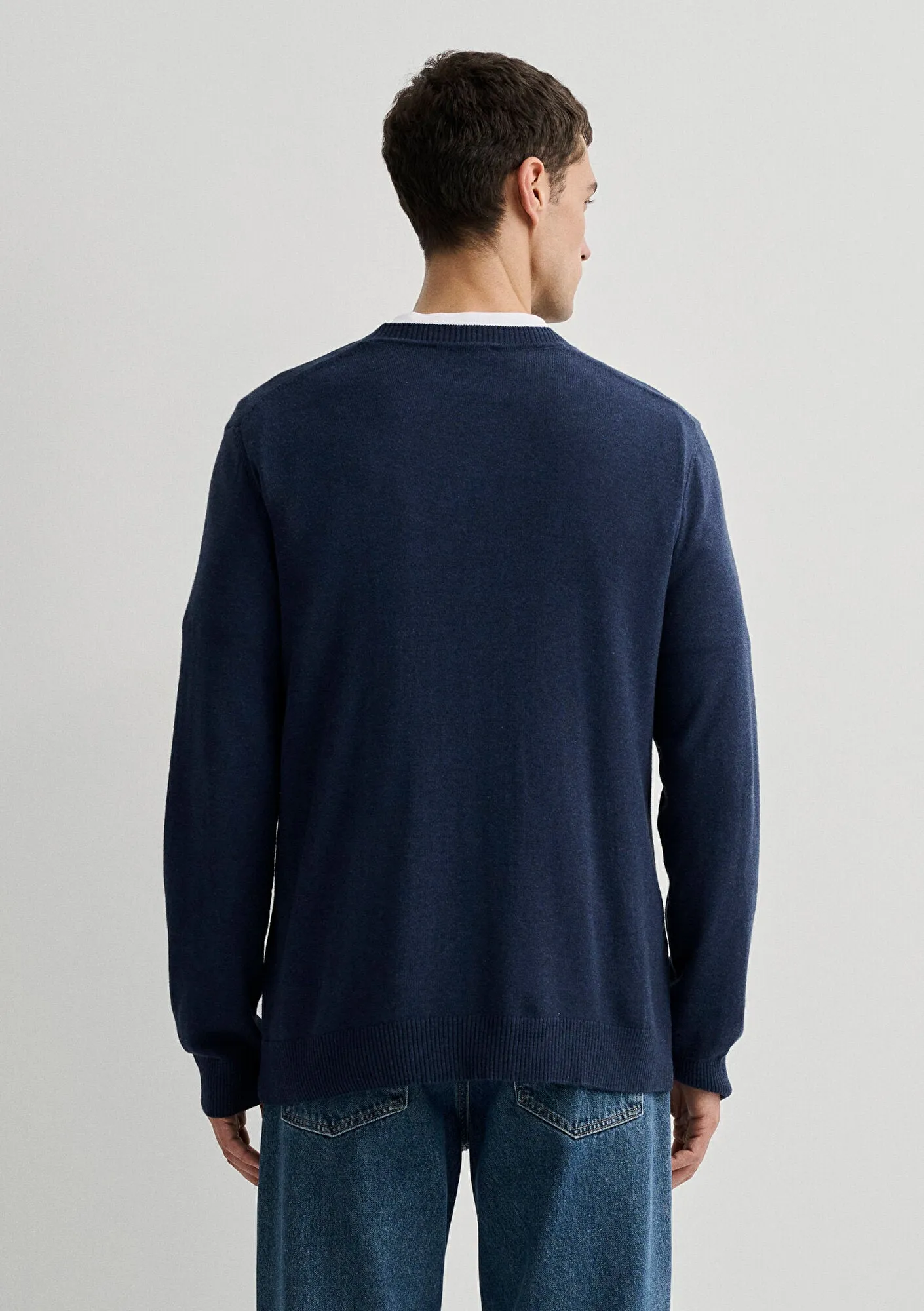 Navy Cashmere Blend Sweater