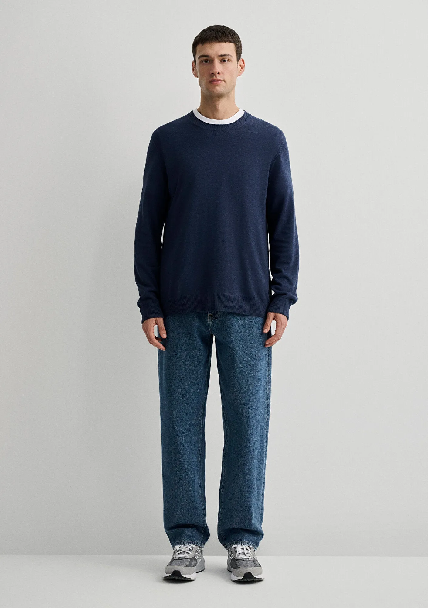 Navy Cashmere Blend Sweater