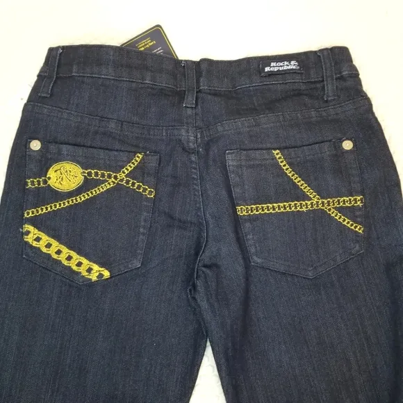 NEW Rock &amp; Republic Blue Women Size 27 Bootcut Jeans