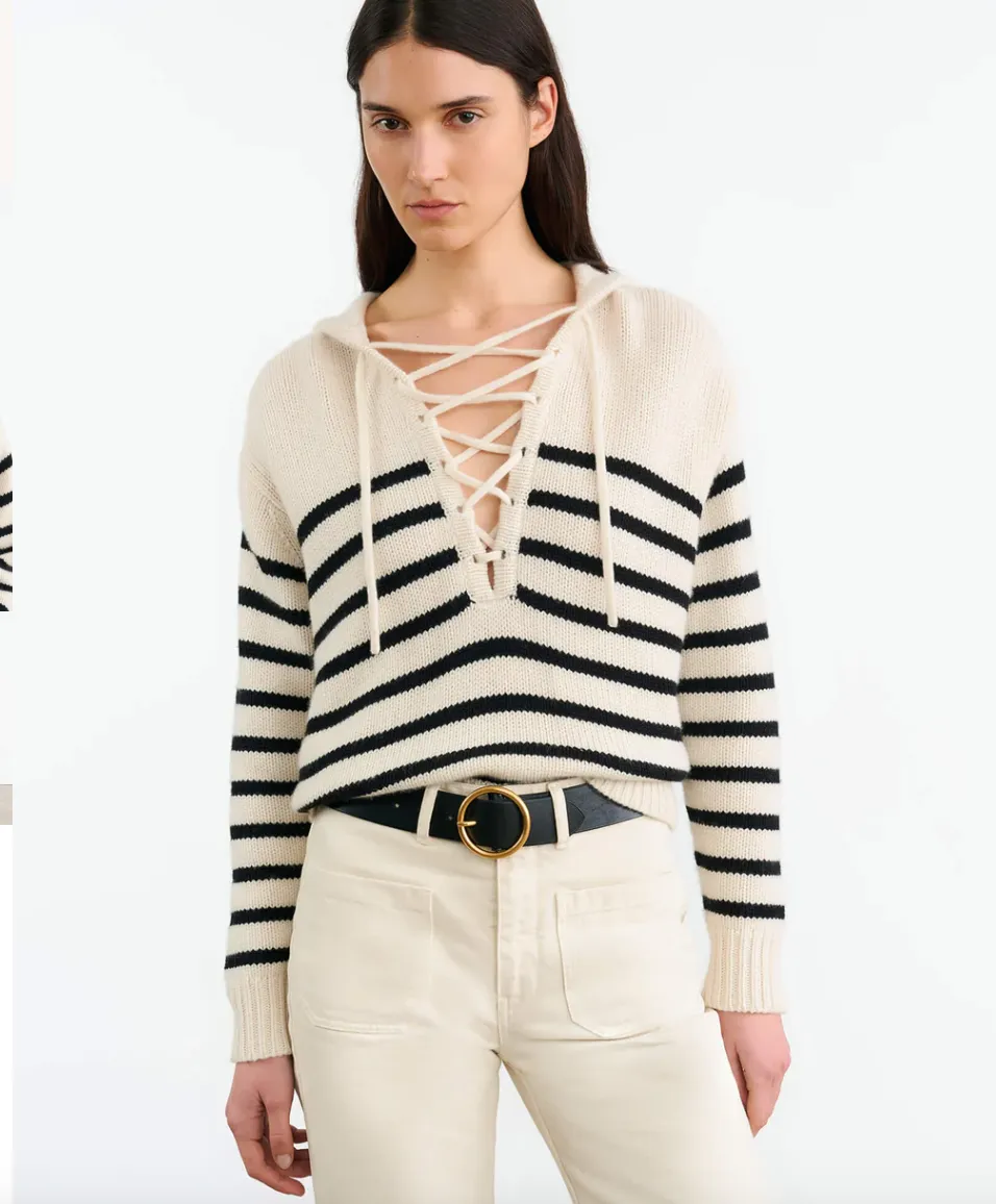 NILI LOTAN NOEMI STRIPE SWEATER