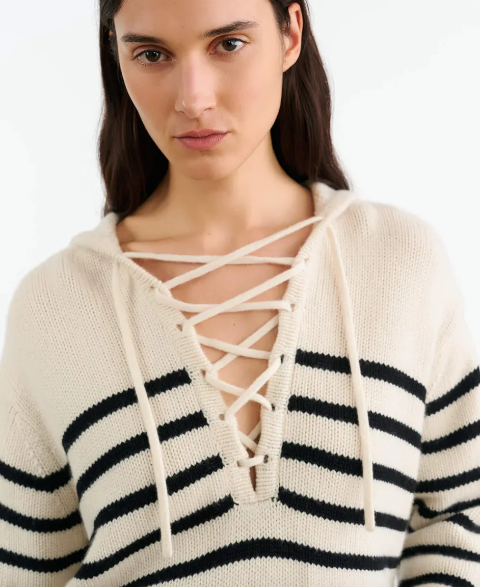 NILI LOTAN NOEMI STRIPE SWEATER