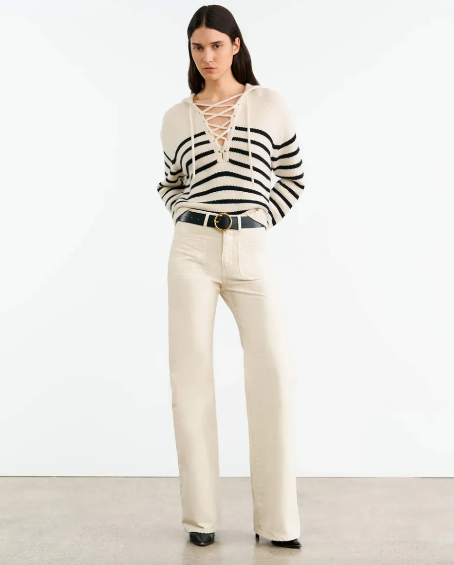 NILI LOTAN NOEMI STRIPE SWEATER