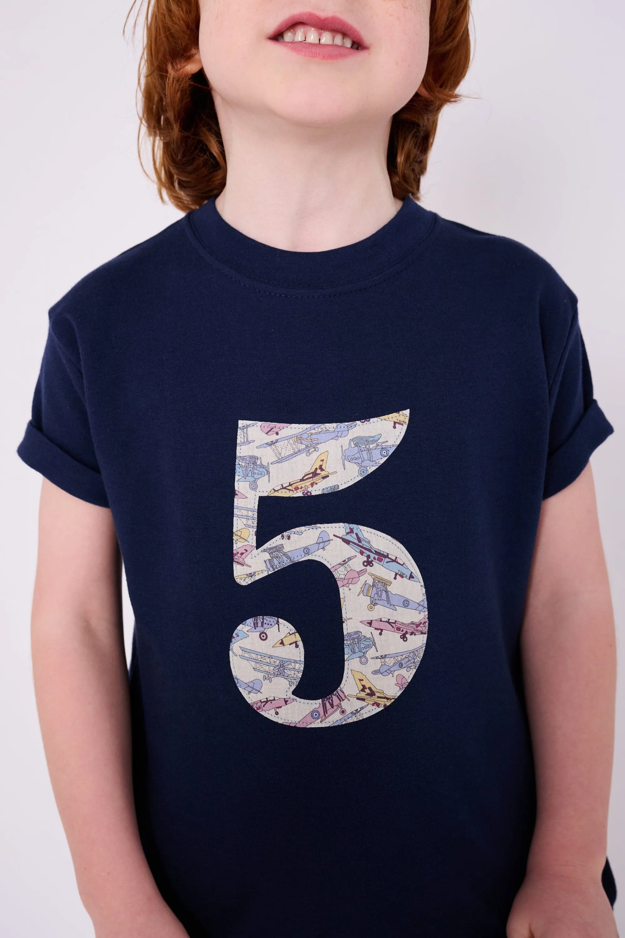 Number Navy T-Shirt in Tom's Jet Liberty Print