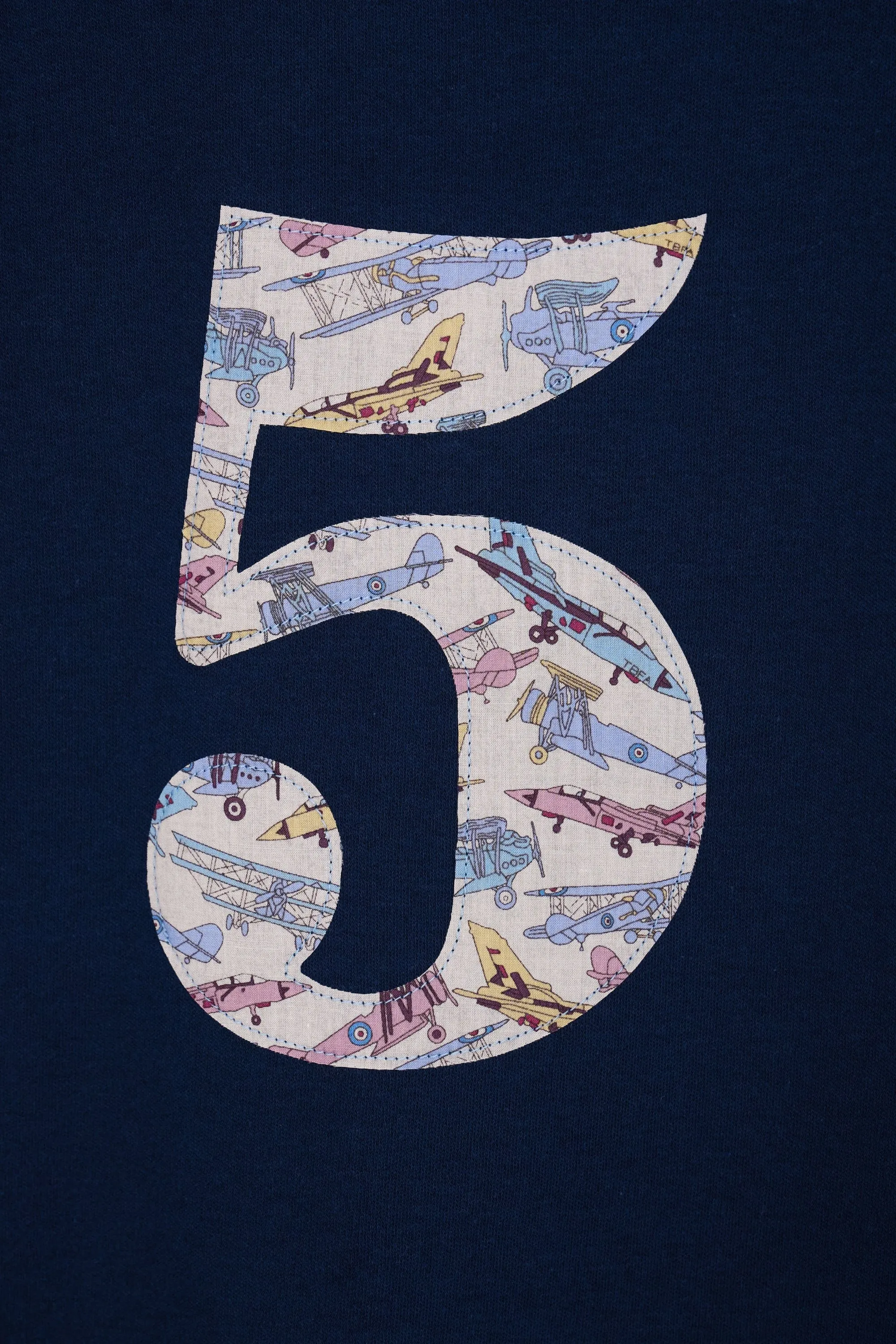 Number Navy T-Shirt in Tom's Jet Liberty Print