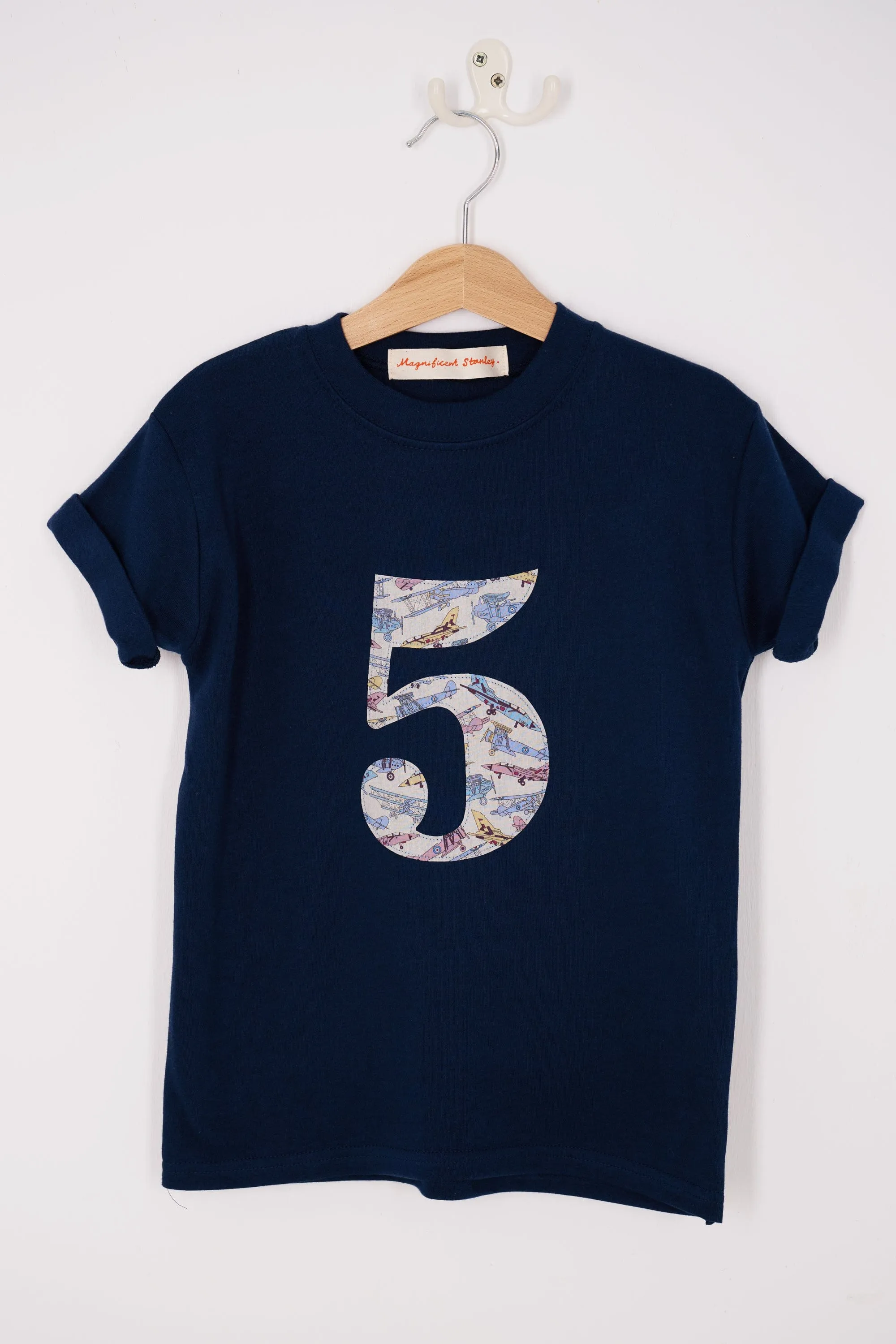 Number Navy T-Shirt in Tom's Jet Liberty Print