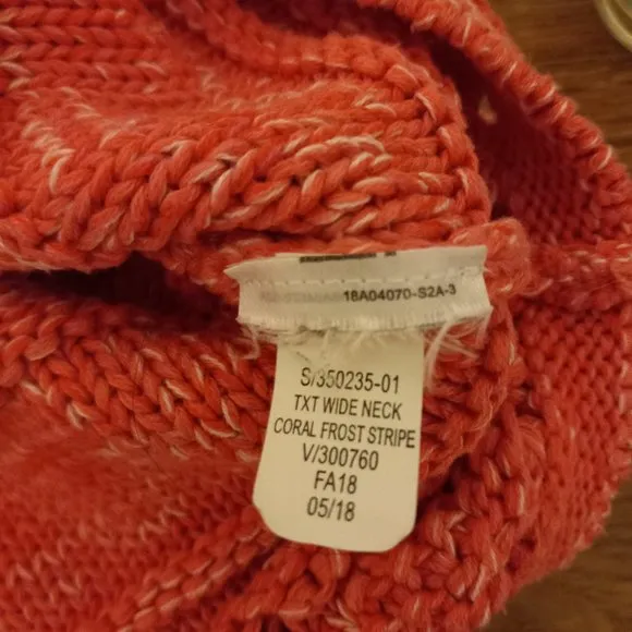 NWOT Pink Cotton Wide Neck Sweater