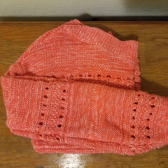 NWOT Pink Cotton Wide Neck Sweater