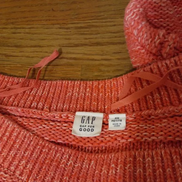 NWOT Pink Cotton Wide Neck Sweater