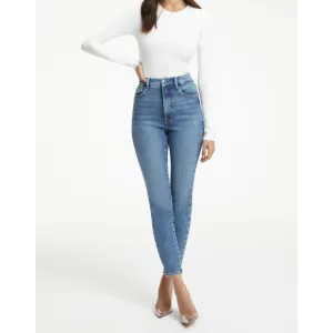 NWT Good American Womens Good Waist Cropp Jeans Sz 0/25 Skinny High Rise Indigo