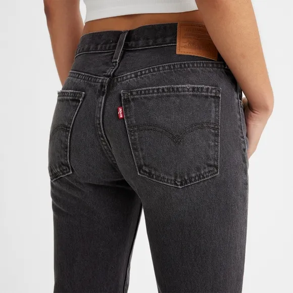 NWT Levi's Premium Black Play My Game Wash Middy Ankle Bootcut Jeans 25x27