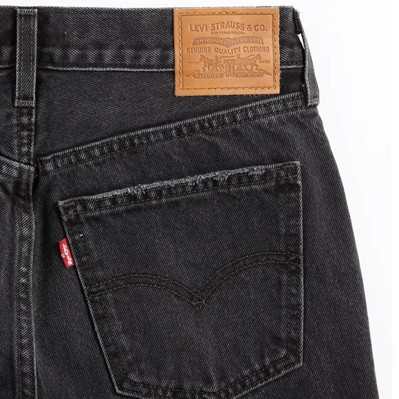 NWT Levi's Premium Black Play My Game Wash Middy Ankle Bootcut Jeans 25x27