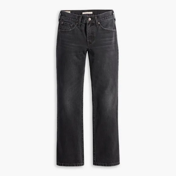 NWT Levi's Premium Black Play My Game Wash Middy Ankle Bootcut Jeans 25x27