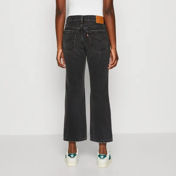 NWT Levi's Premium Black Play My Game Wash Middy Ankle Bootcut Jeans 25x27
