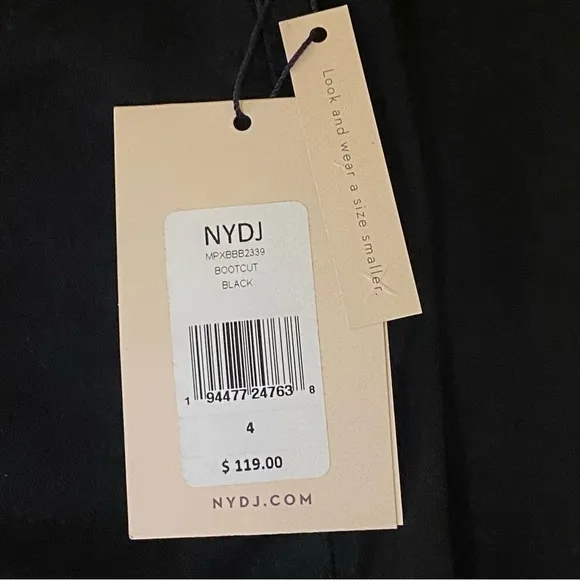 NYDJ New Womens Size 4 Barbara Lift Tuck Technology Bootcut Jeans in Black