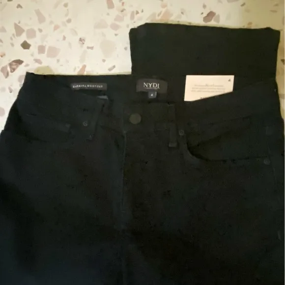 NYDJ New Womens Size 4 Barbara Lift Tuck Technology Bootcut Jeans in Black