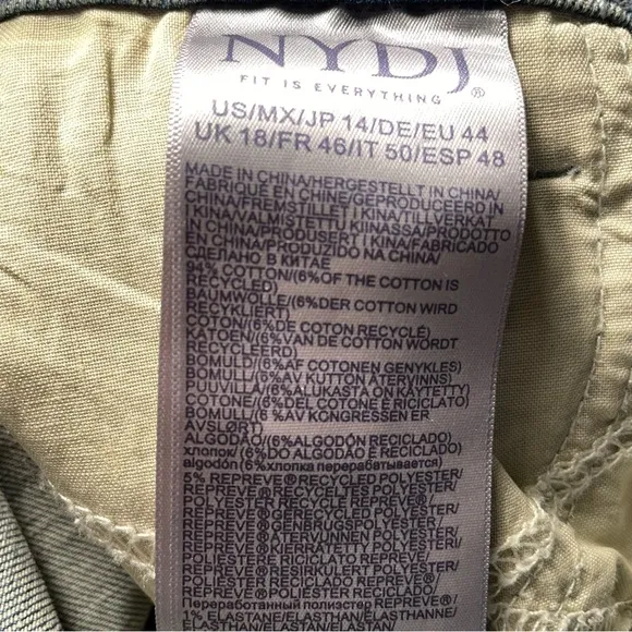 NYDJ NWT Slim Bootcut Riverfront Jeans size 14