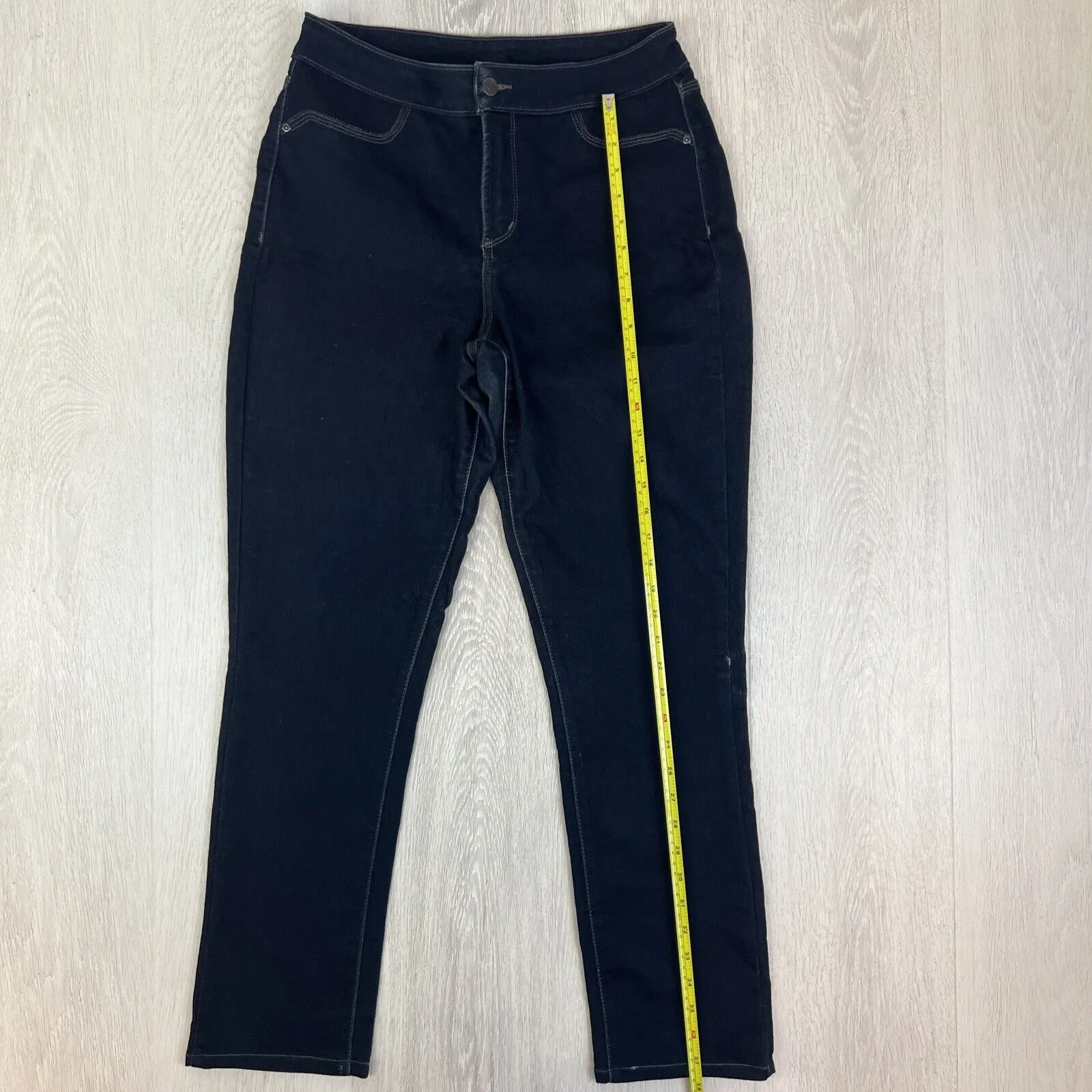 NYDJ Womens Blue Skinny Stretch Jeans Size 12 USA