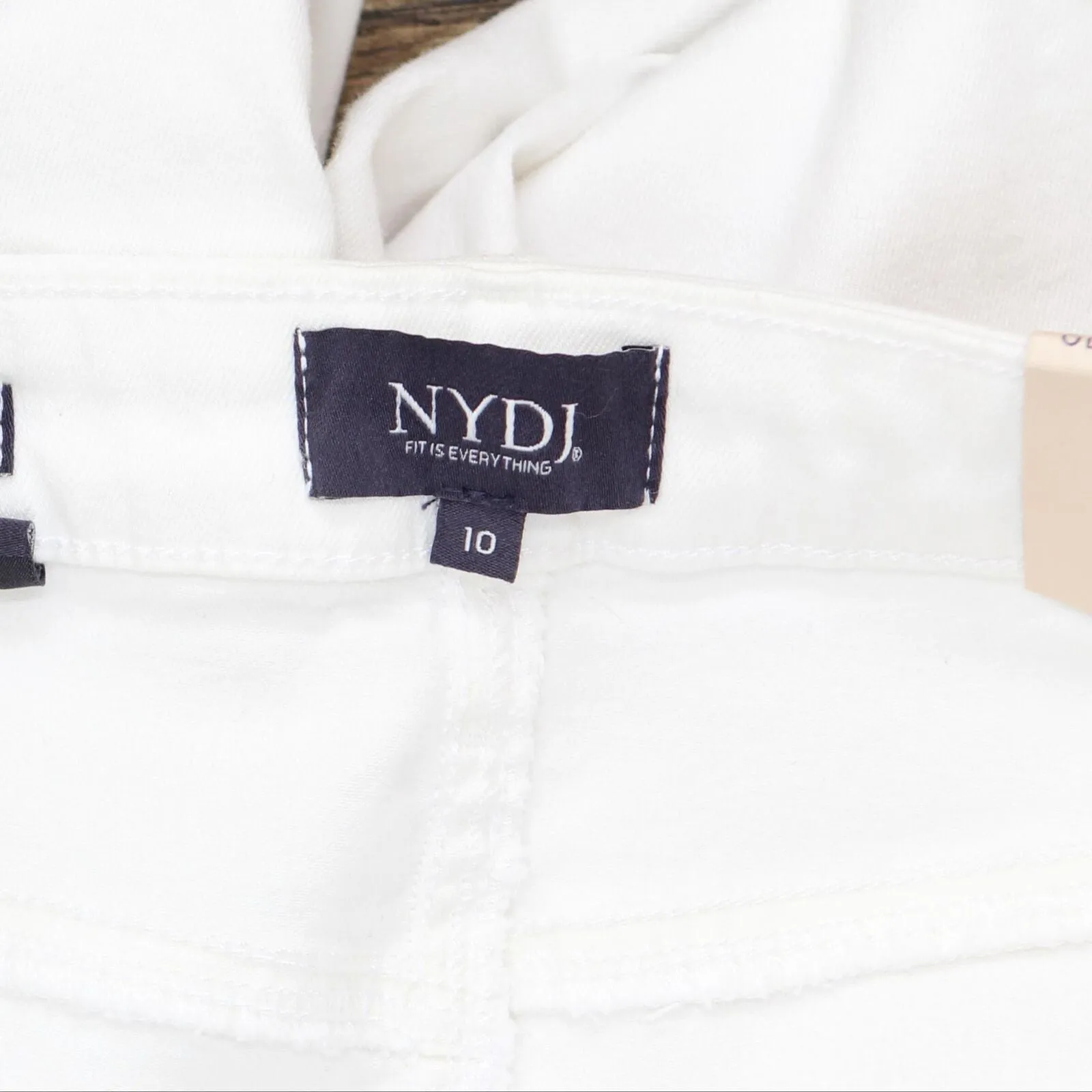 NYDJ Womens Skinny Ankle 5-Pocket Jeans A350722 White 10