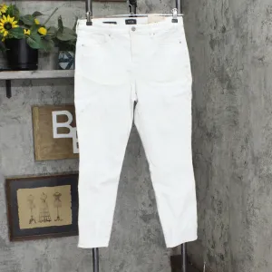 NYDJ Womens Skinny Ankle 5-Pocket Jeans A350722 White 10