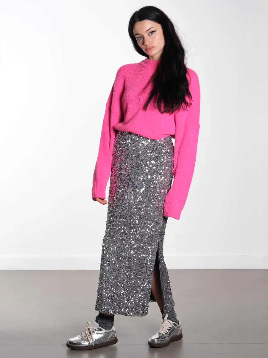 OBJKinne Sequin Maxi Skirt