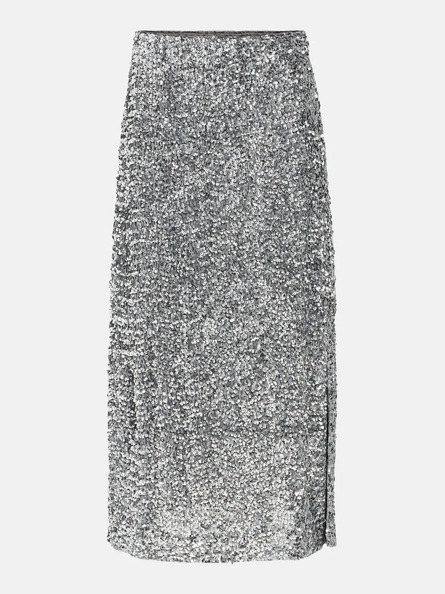 OBJKinne Sequin Maxi Skirt