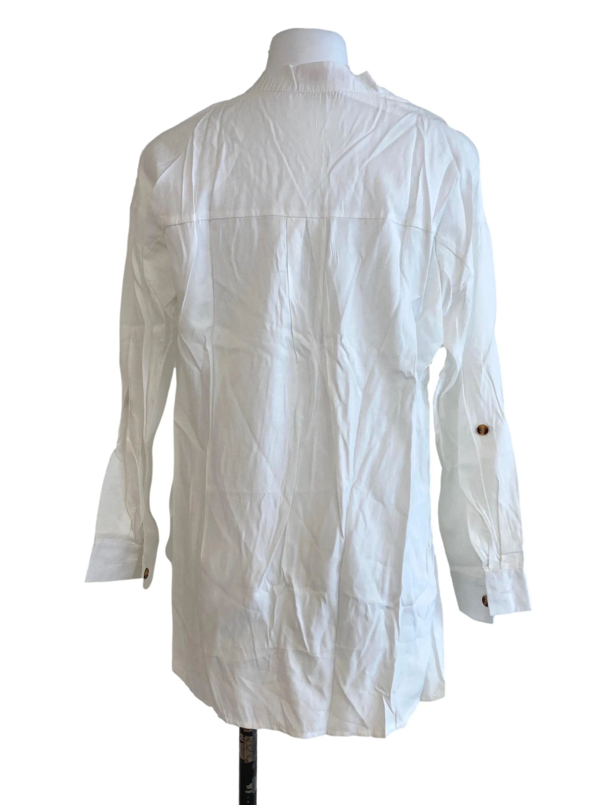 Off White Button Down Blouse