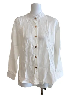 Off White Button Down Blouse